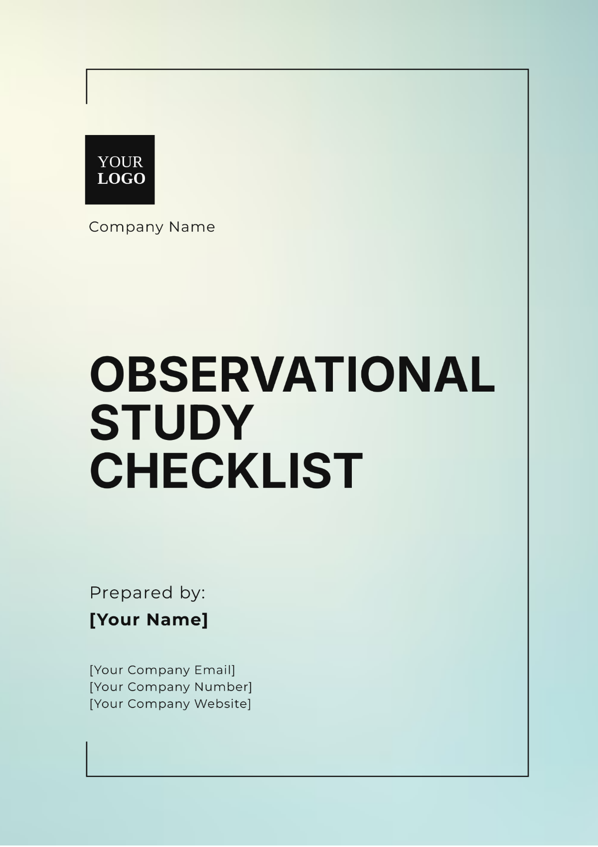 Observational Study Checklist Template - Edit Online & Download