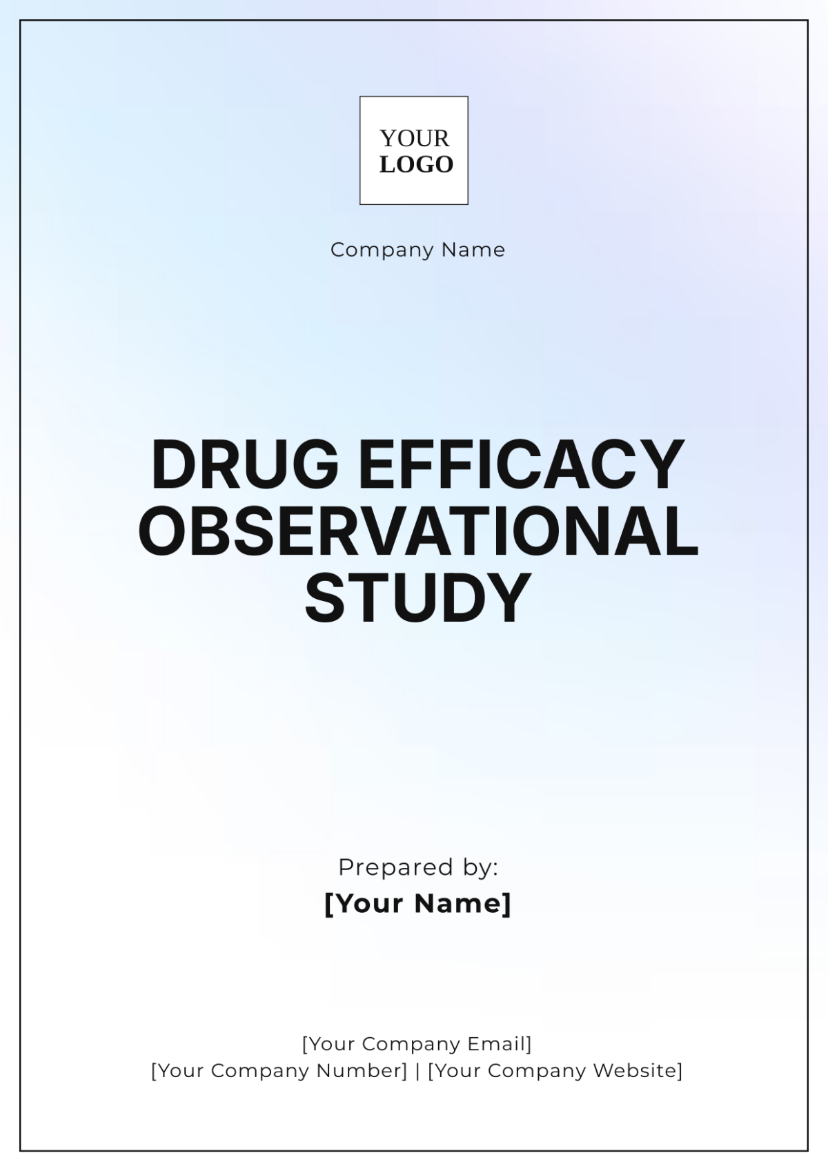 Drug Efficacy Observational Study Template - Edit Online & Download