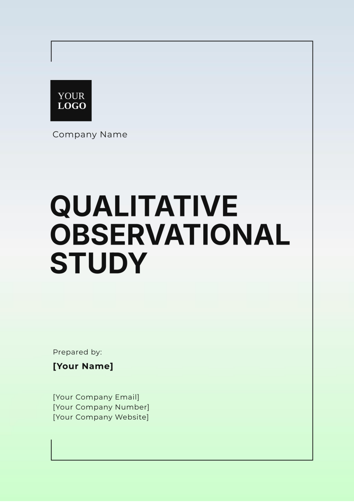 Qualitative Observational Study Template - Edit Online & Download