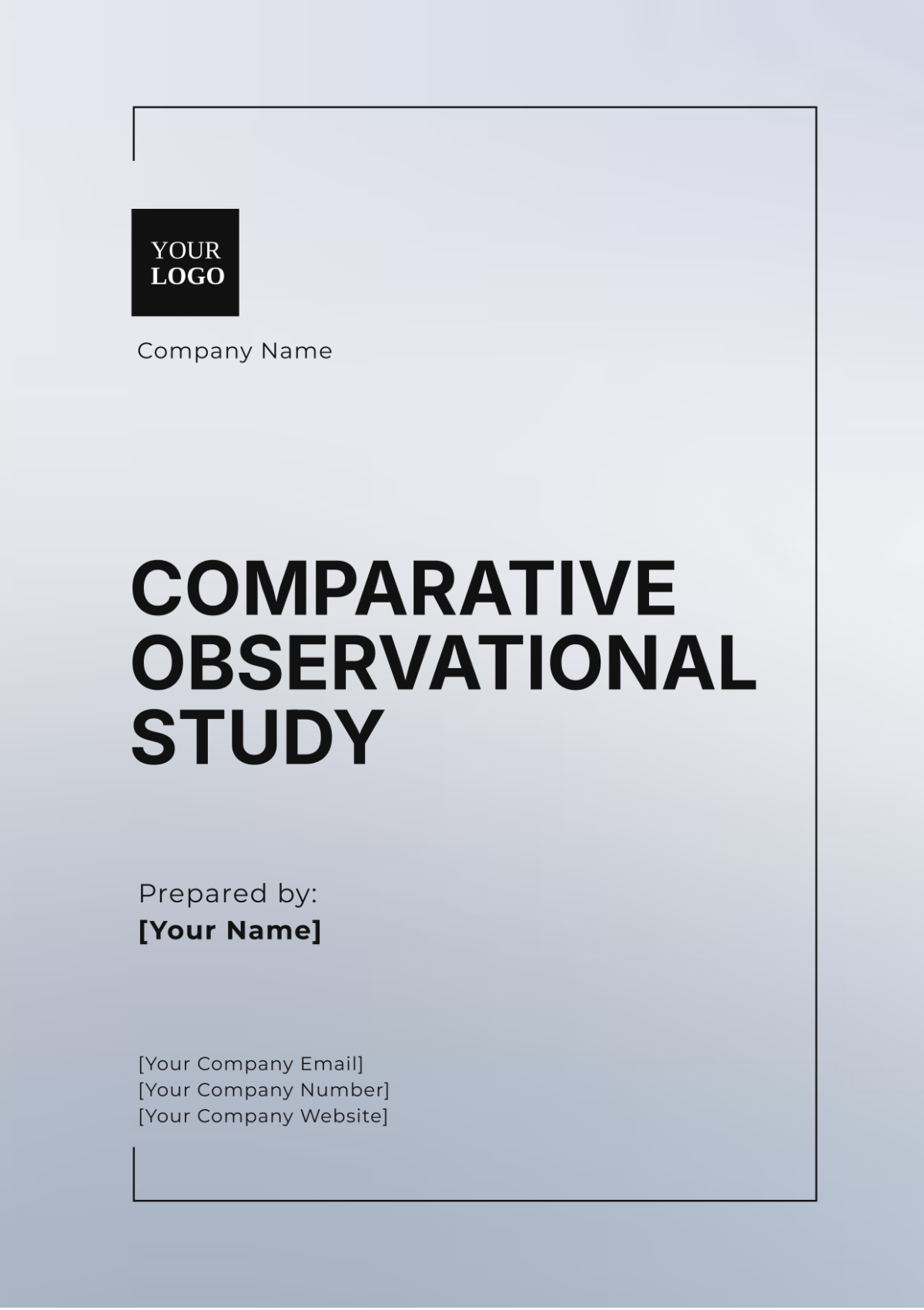 Comparative Observational Study Template - Edit Online & Download