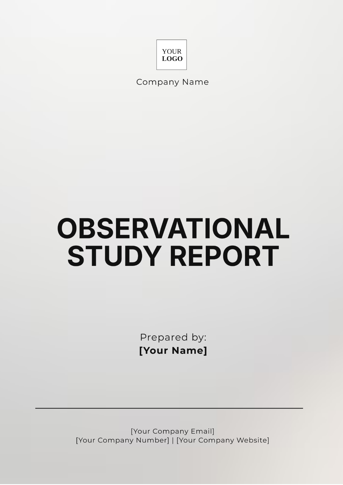 Observational Study Report Template - Edit Online & Download