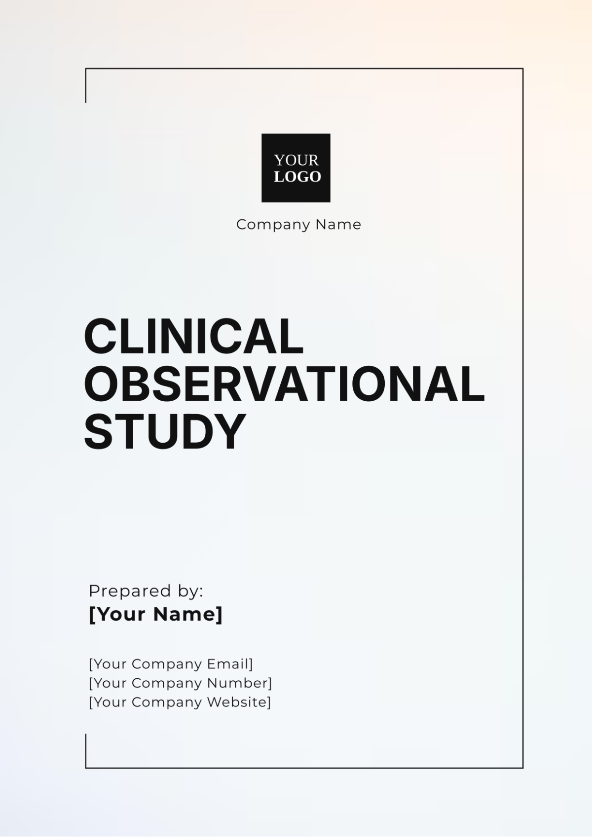 Clinical Observational Study Template - Edit Online & Download