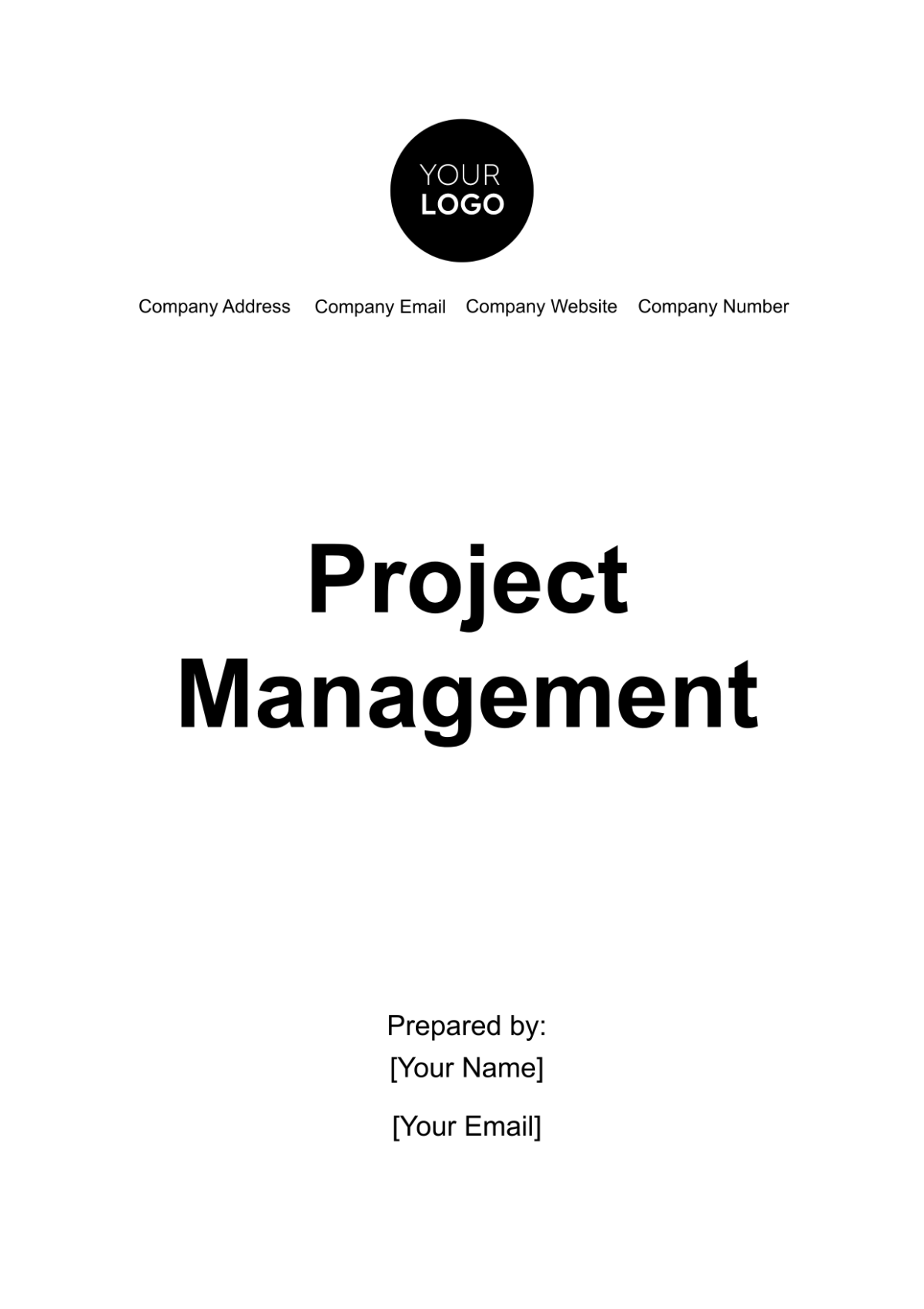 Project Management Template - Edit Online & Download