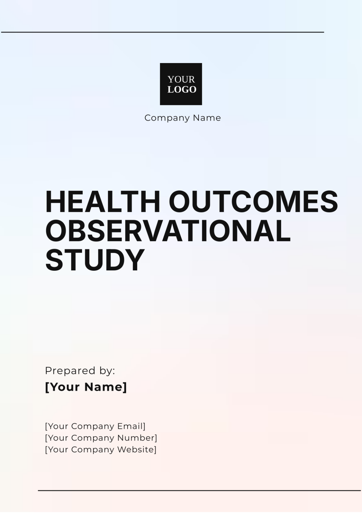 Health Outcomes Observational Study Template - Edit Online & Download