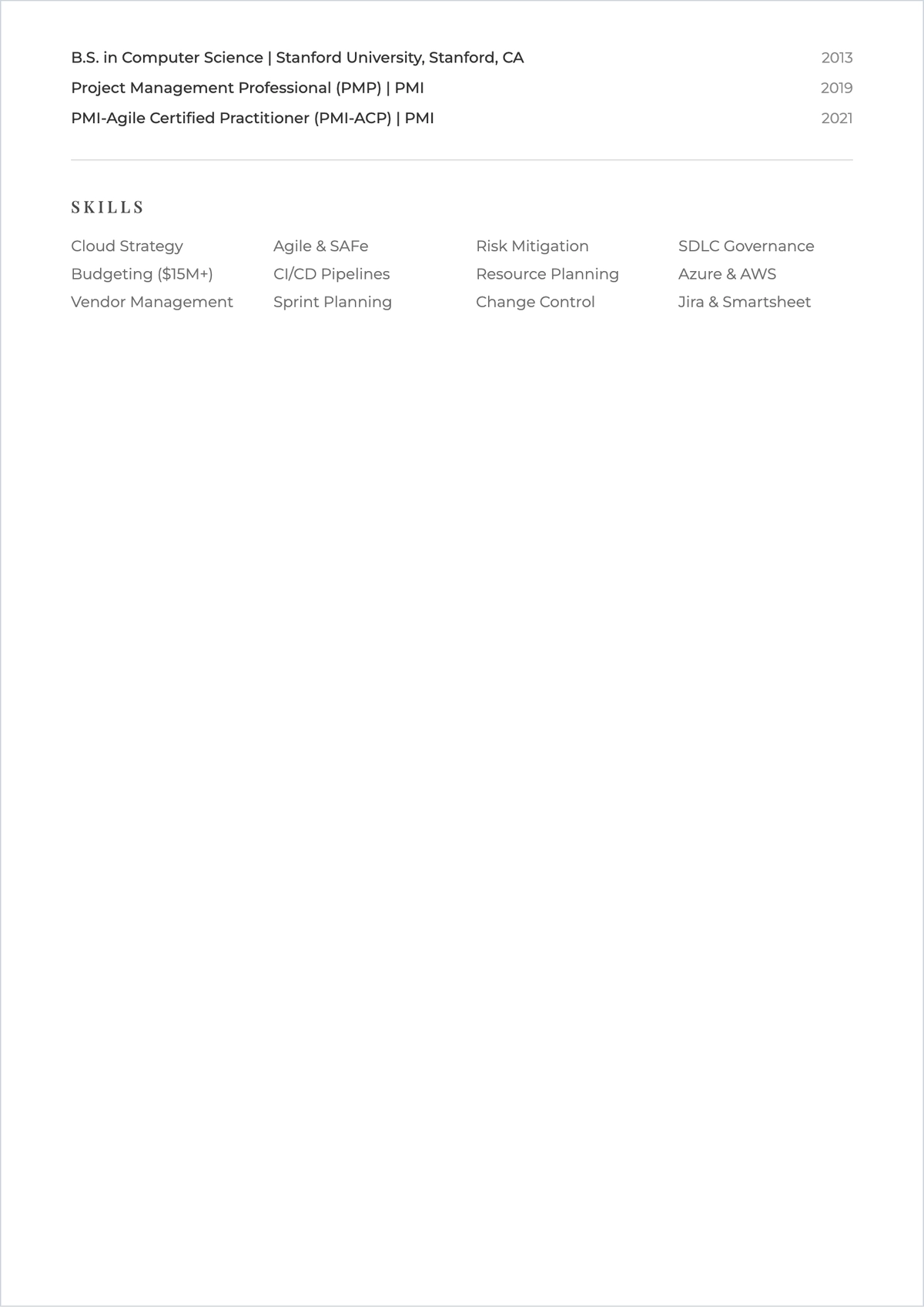 Free Printable ATS-Friendly ATS CV Template, AI CV Builder