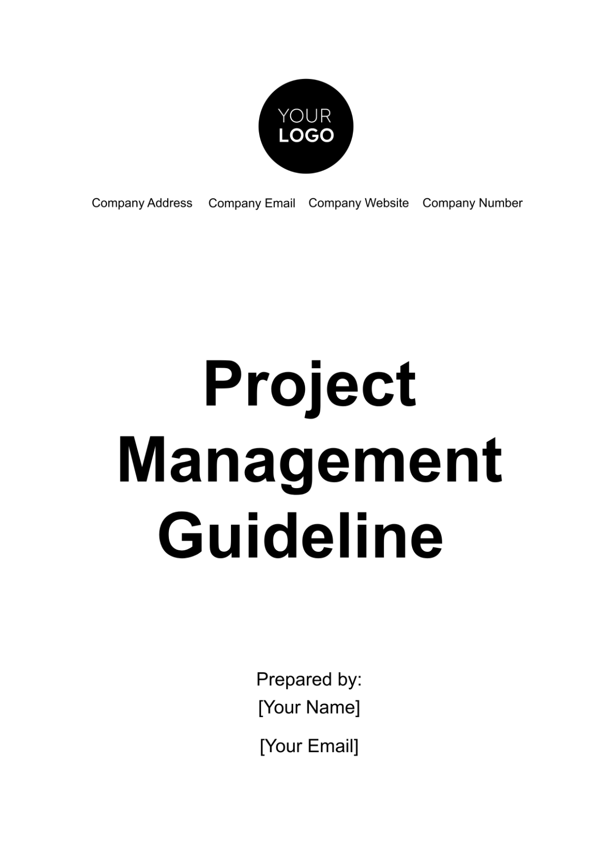 Project Management Guideline Template - Edit Online & Download