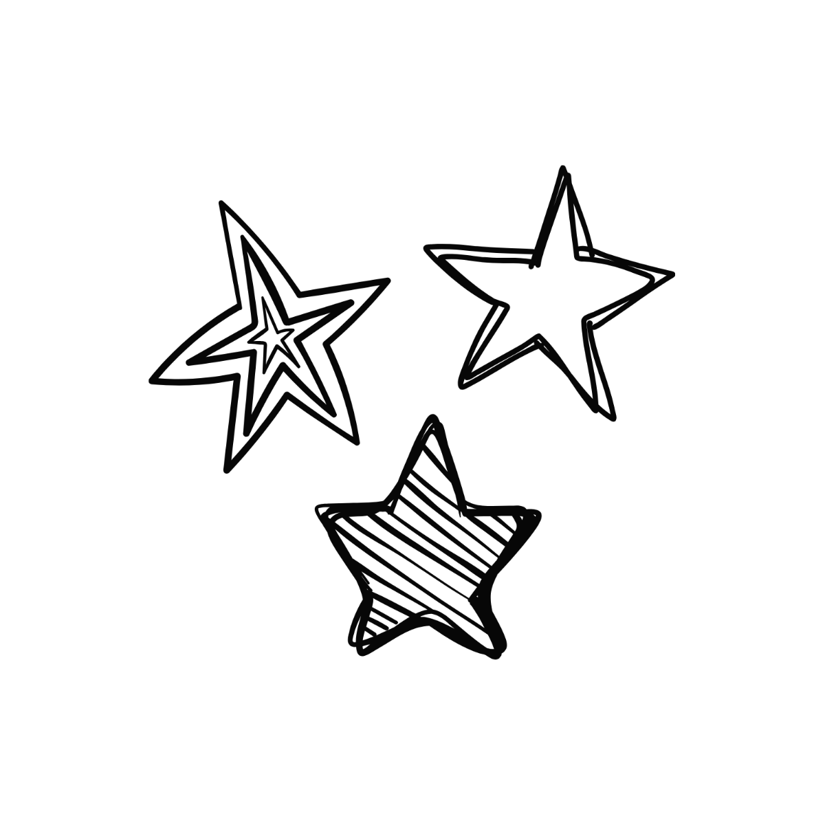 Hand-Drawn Star Clipart