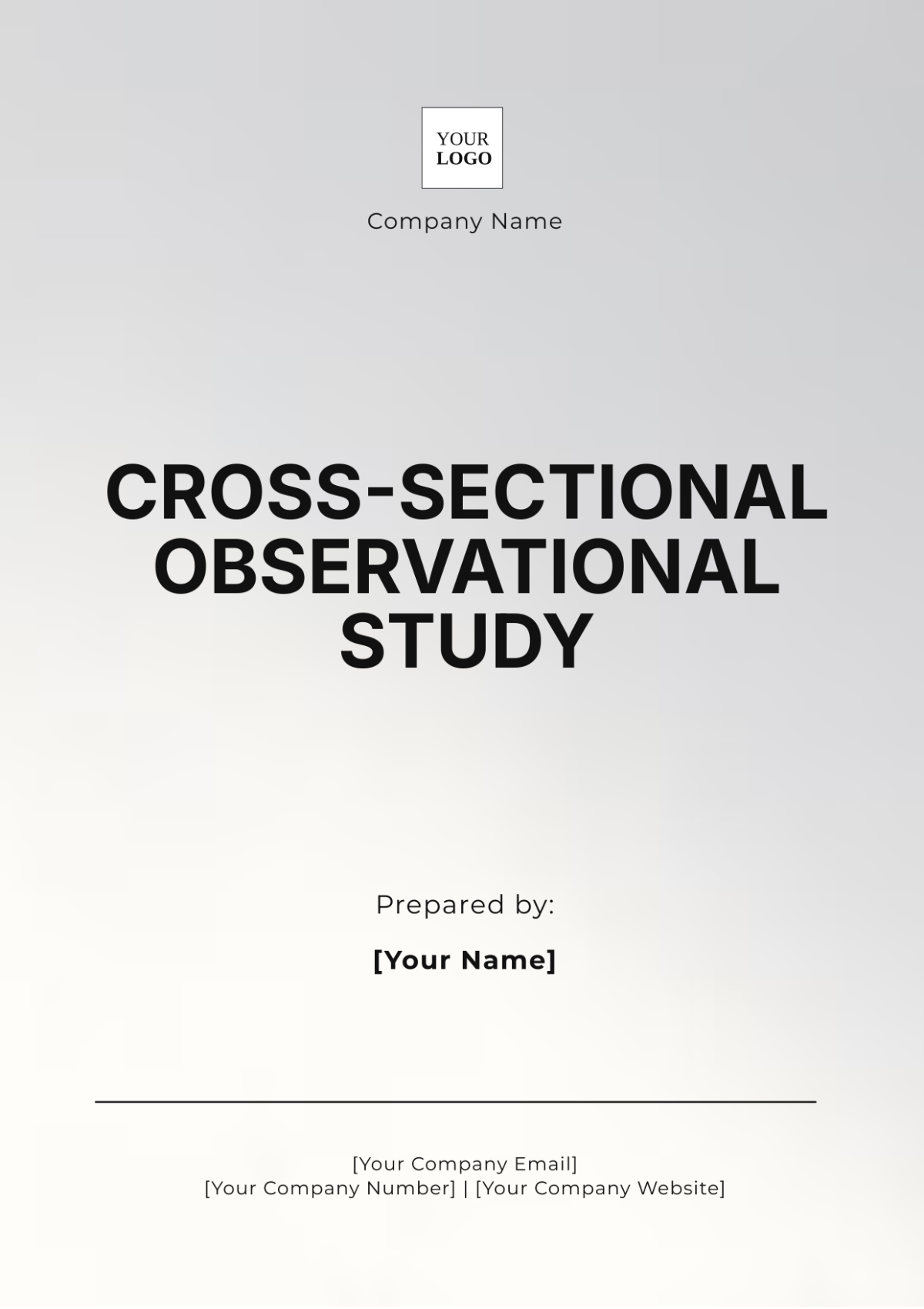 Cross-Sectional Observational Study Template - Edit Online & Download