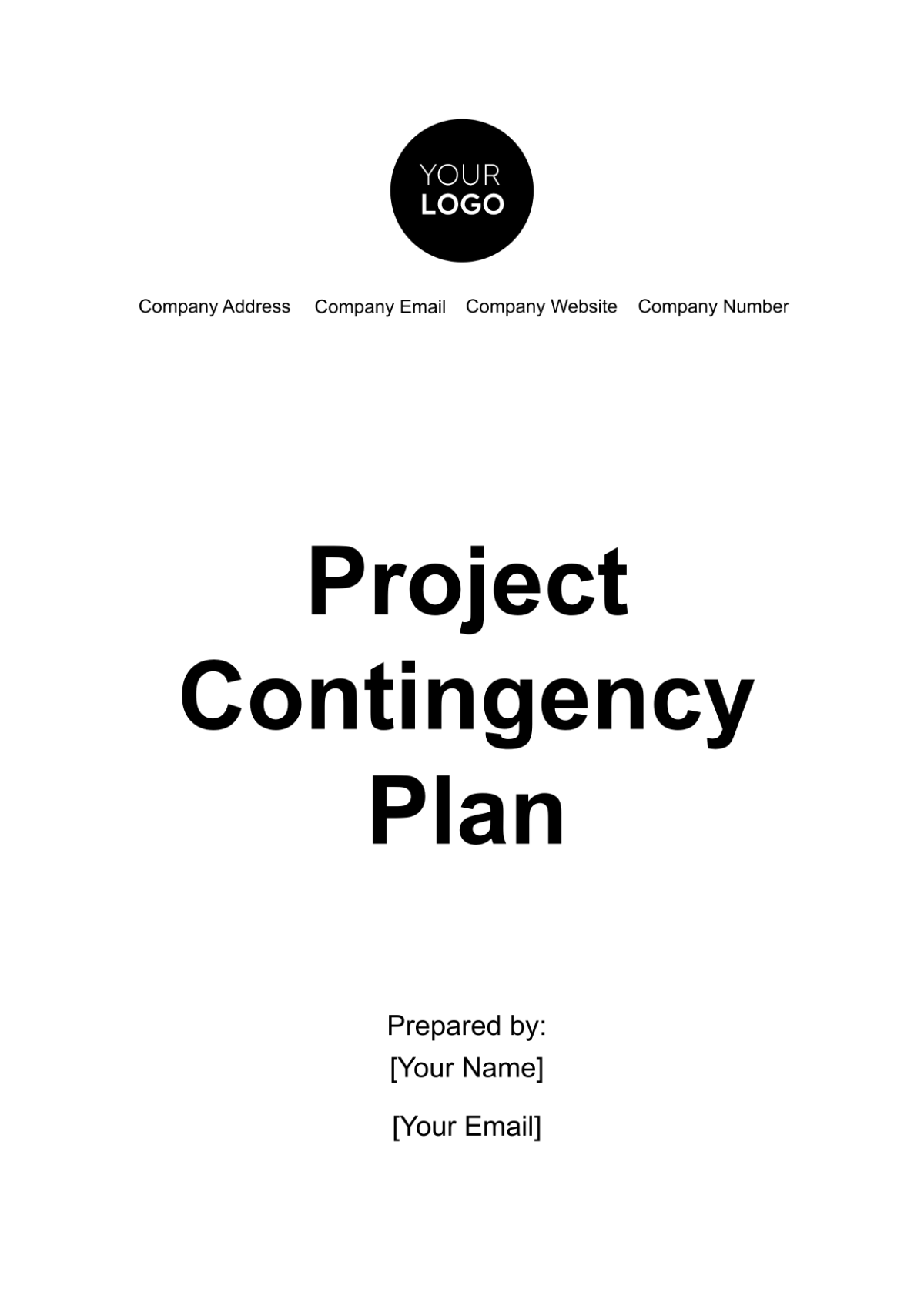 Project Contingency Plan Template