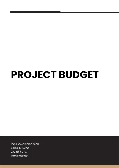 Free Printable Project Budget Template to Edit Online