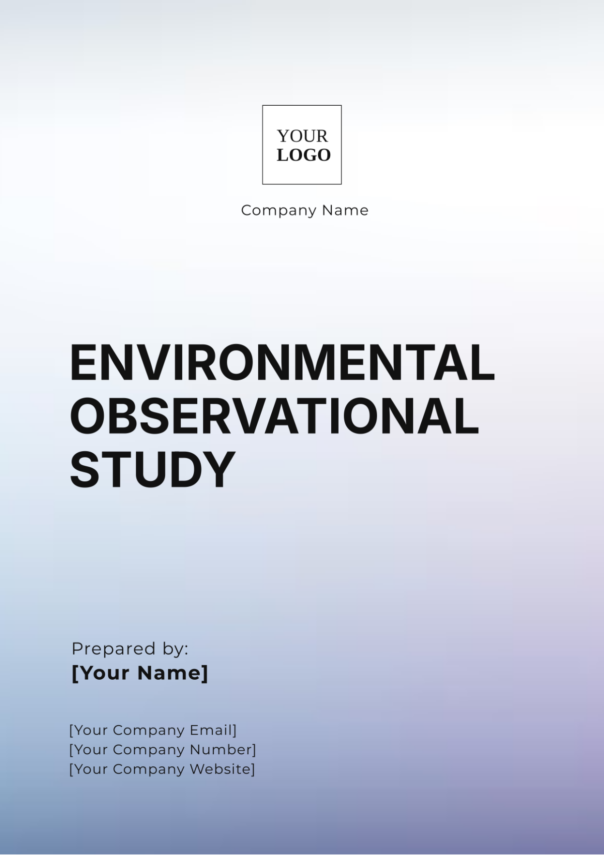 Environmental Observational Study Template - Edit Online & Download