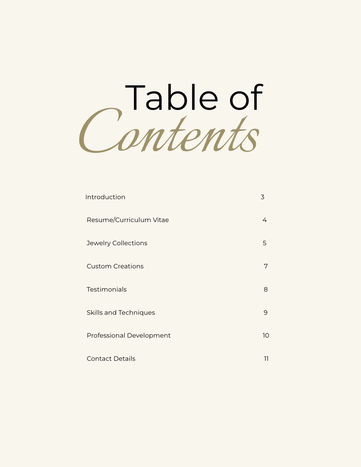 Free Jewelry Portfolio Template to Edit Online