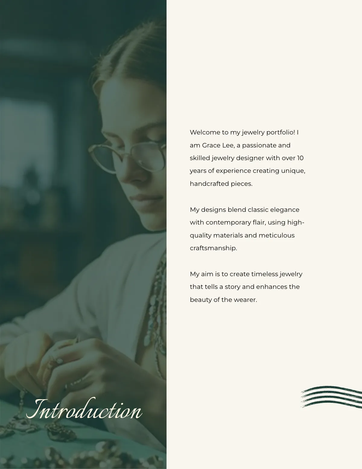 Free Jewelry Portfolio Template to Edit Online