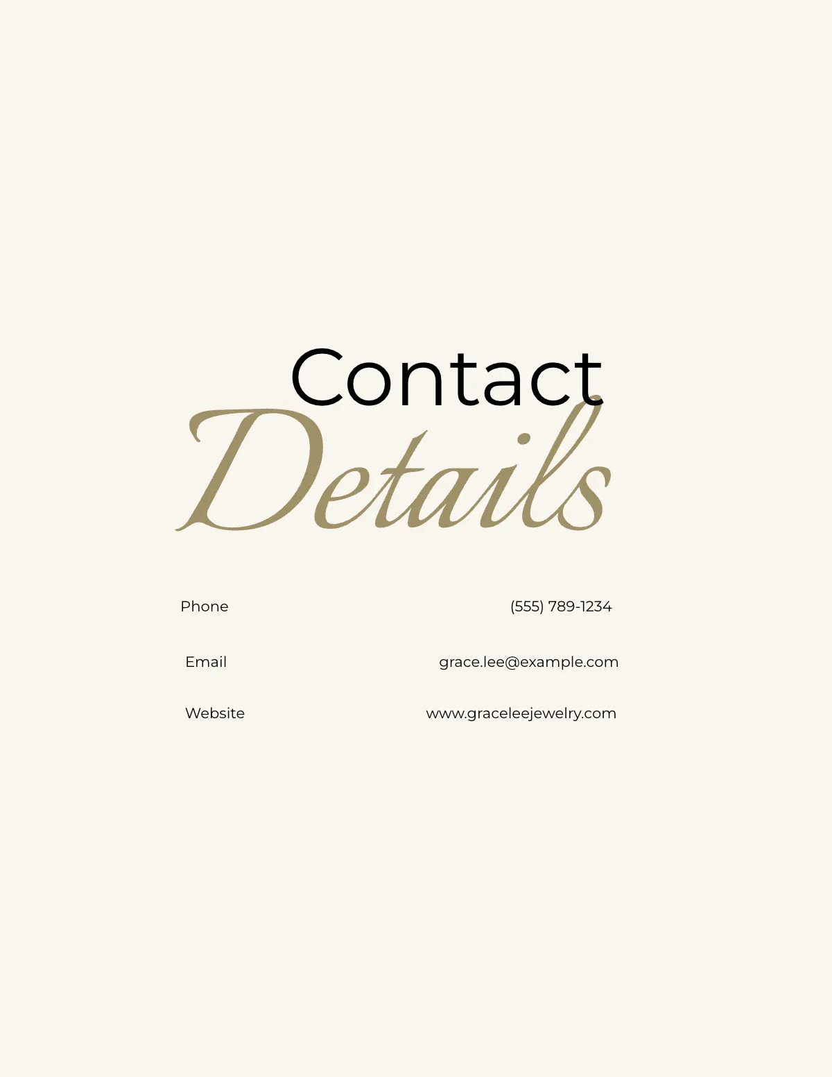 Free Jewelry Portfolio Template to Edit Online