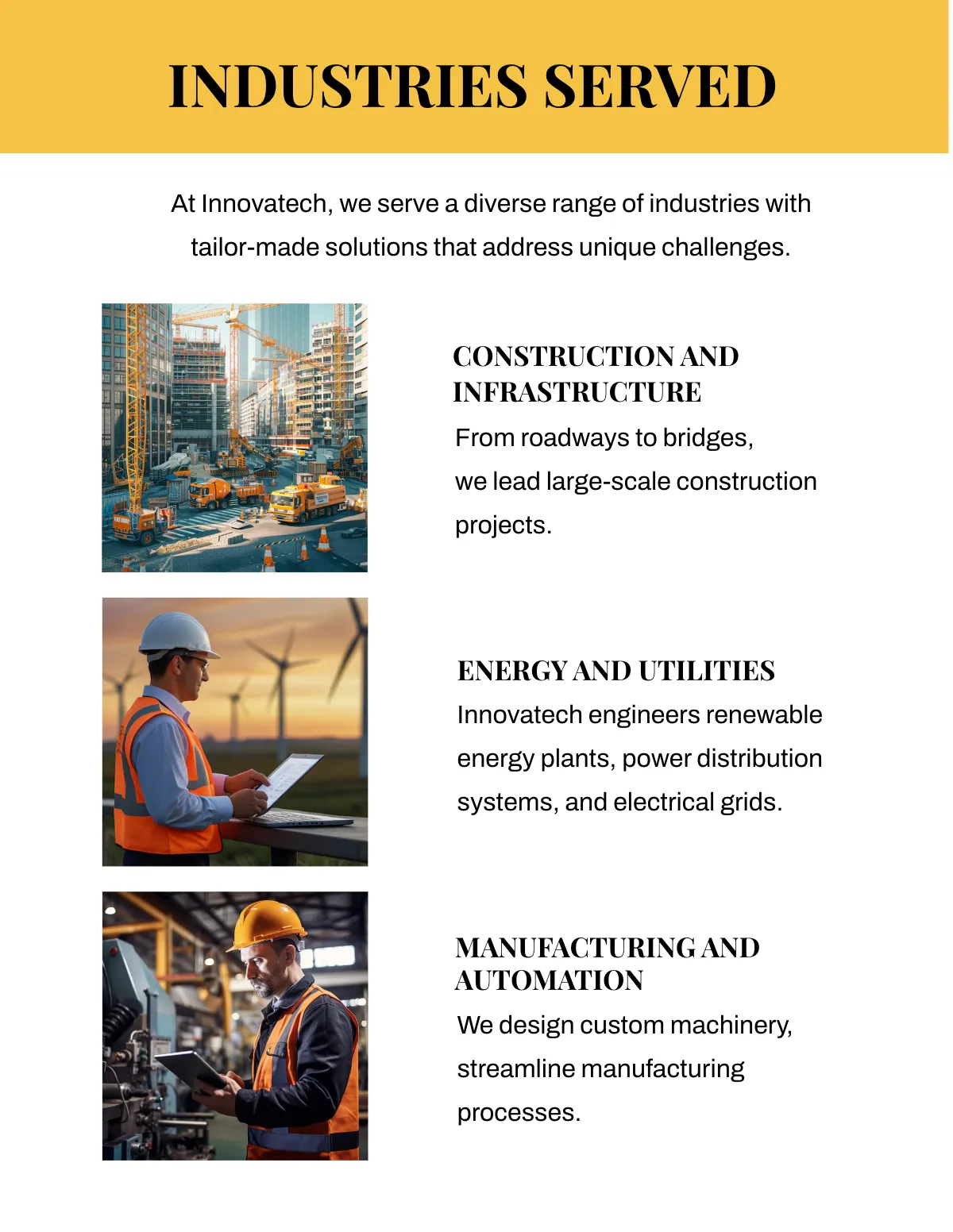 Free Engineering Portfolio Template to Edit Online