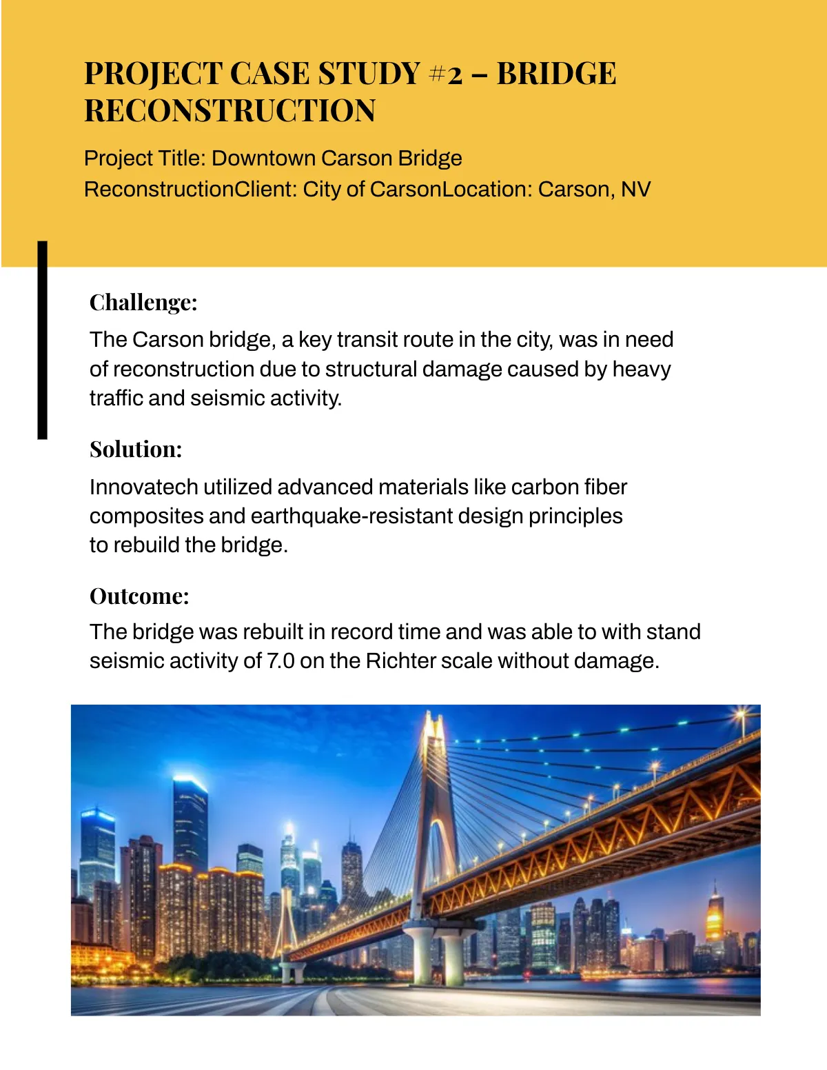 Free Engineering Portfolio Template to Edit Online