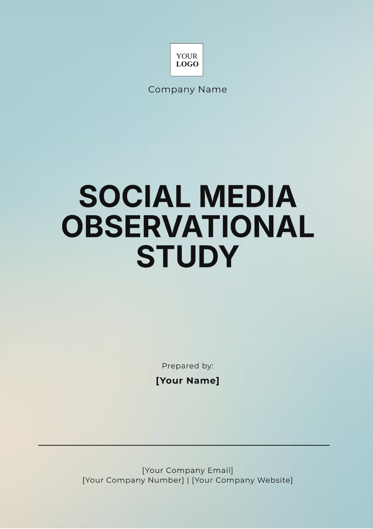 Social Media Observational Study Template - Edit Online & Download