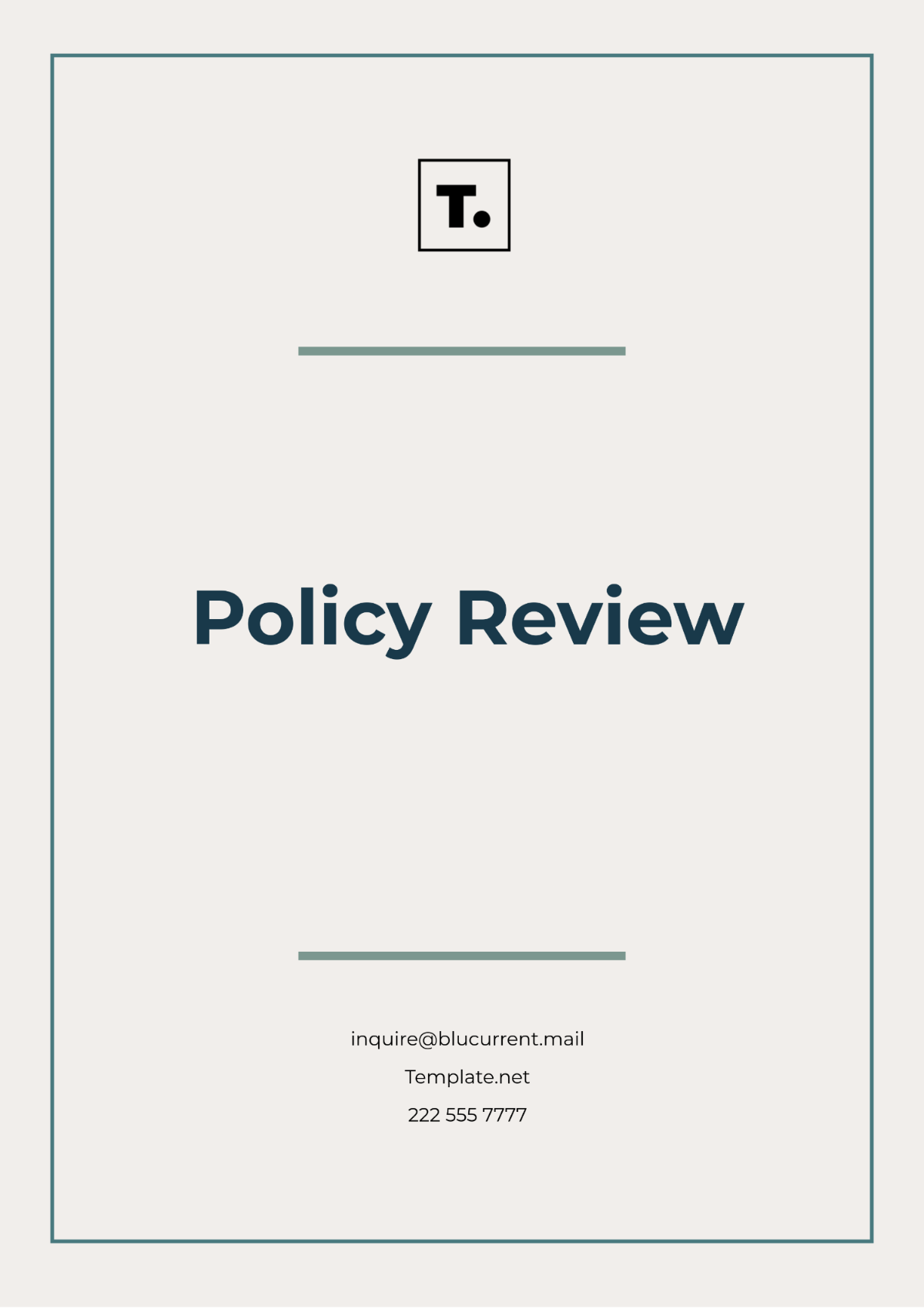 Blank Policy Review Template - Edit Online & Download