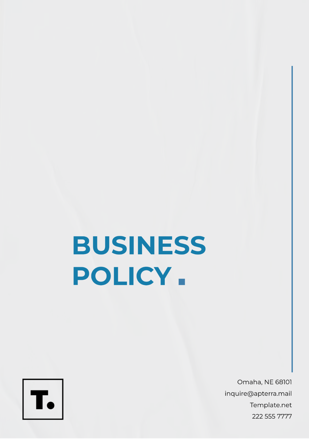 Free Sample Business Policy Template to Edit Online