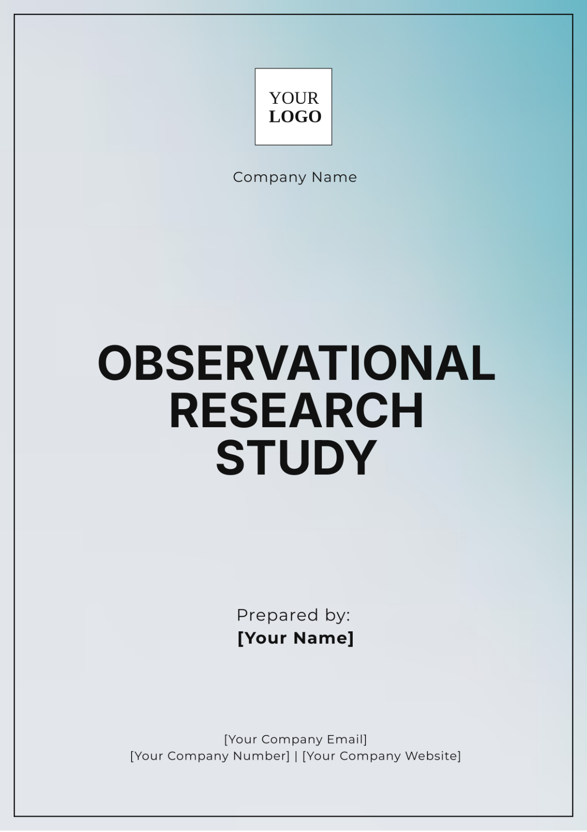 Observational Research Study Template - Edit Online & Download