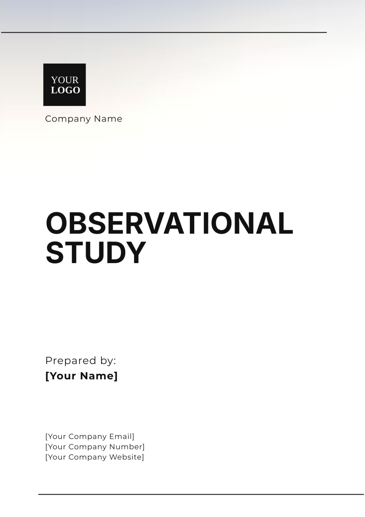 Observational Study Templates - Edit Online & Download