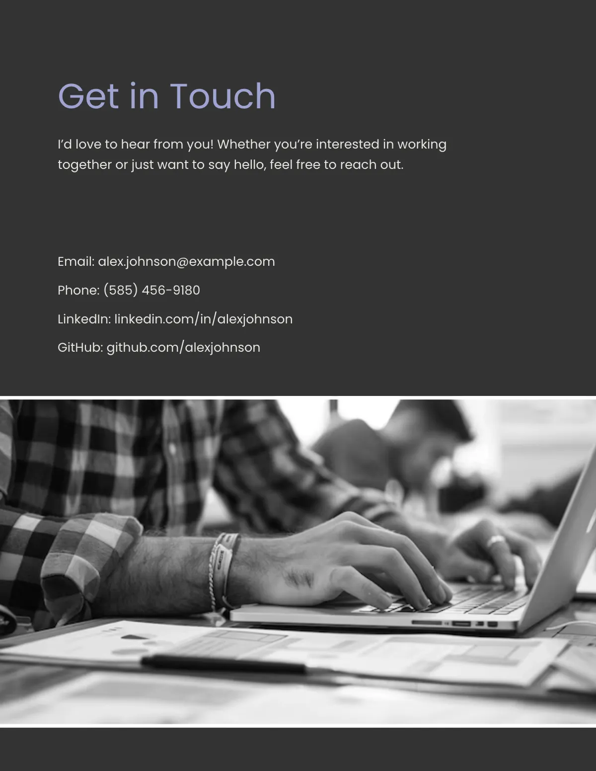 Free Web Developer Portfolio Template to Edit Online
