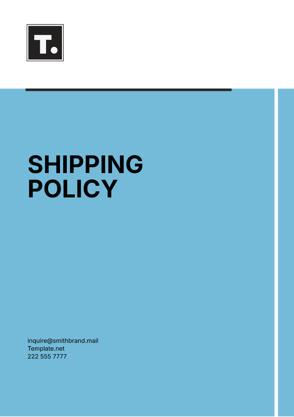 Shipping Policy Template - Edit Online & Download