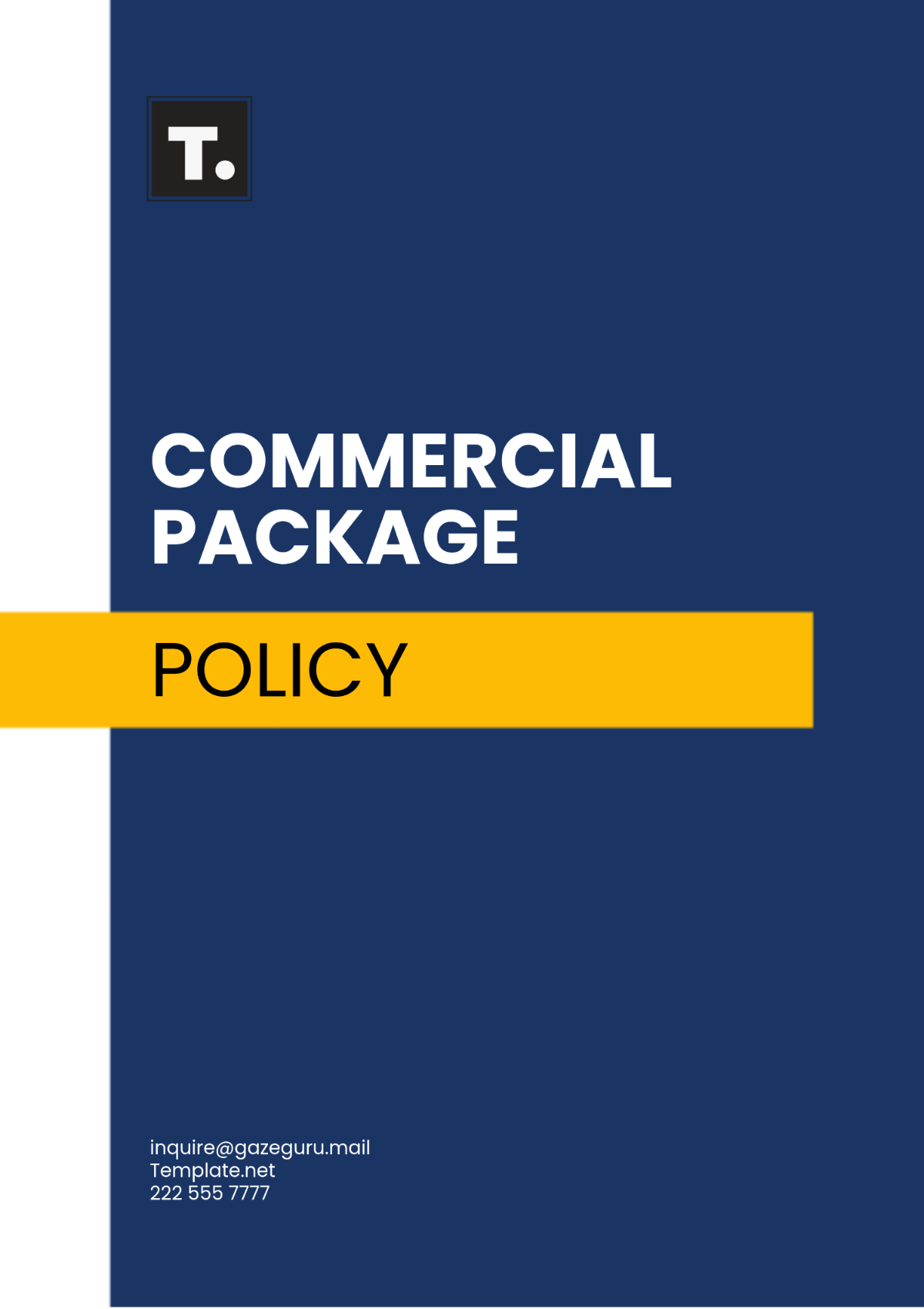 Commercial Package Policy Layout Template - Edit Online & Download