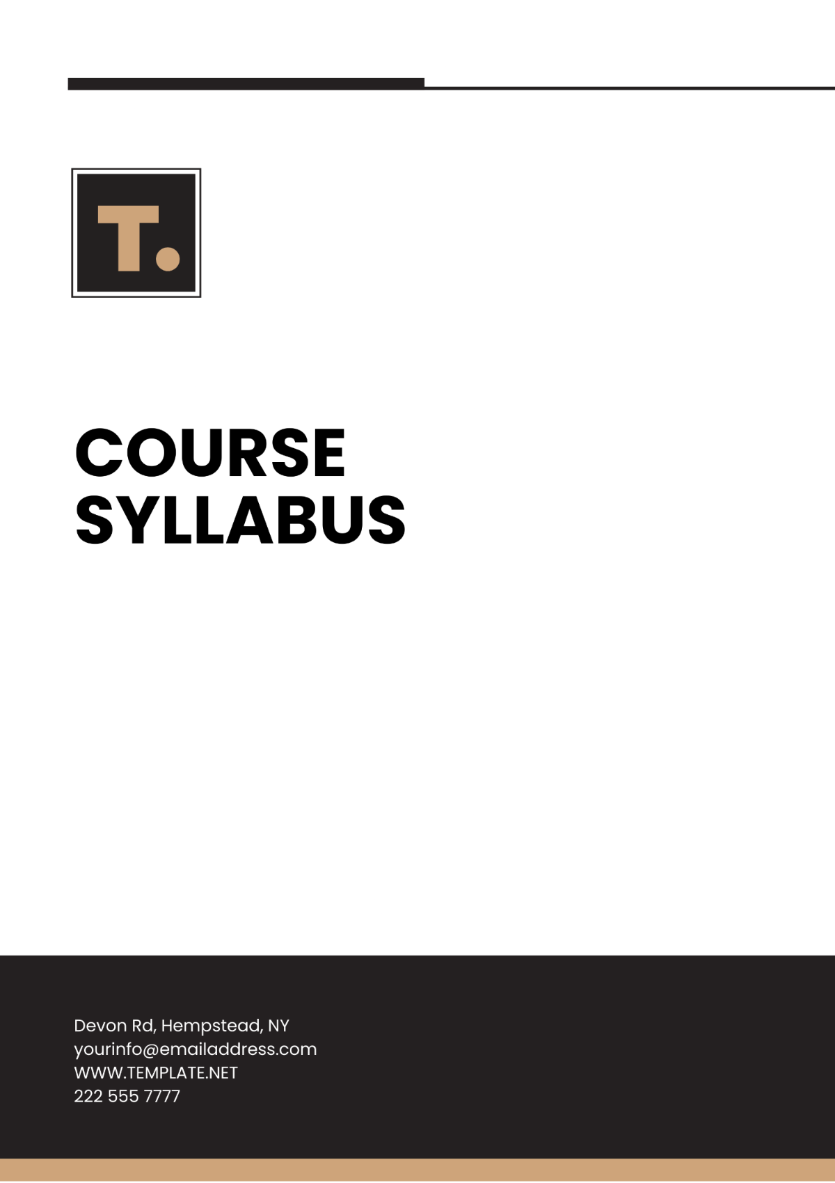 Free Sample Course Syllabus Template to Edit Online