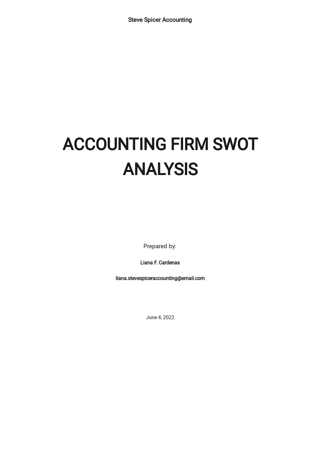 SWOT Analysis Accounting