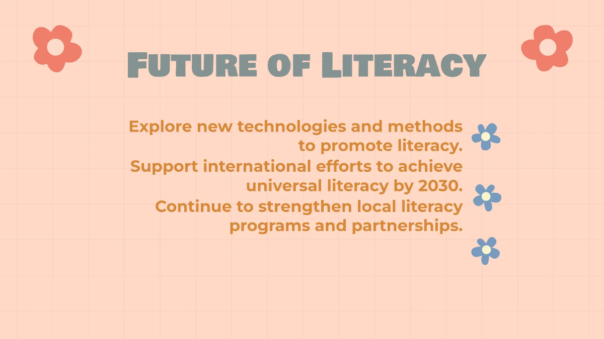 Free iInternational Literacy Day Presentation Template to Edit Online