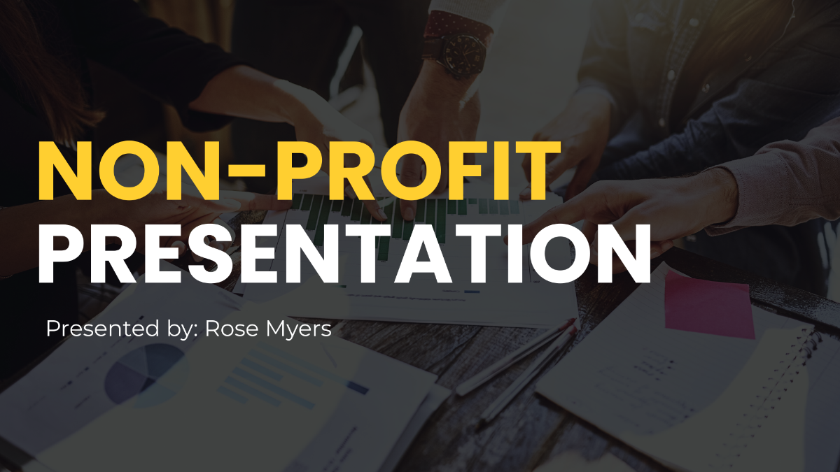 Non-Profit Presentation Template - Edit Online & Download