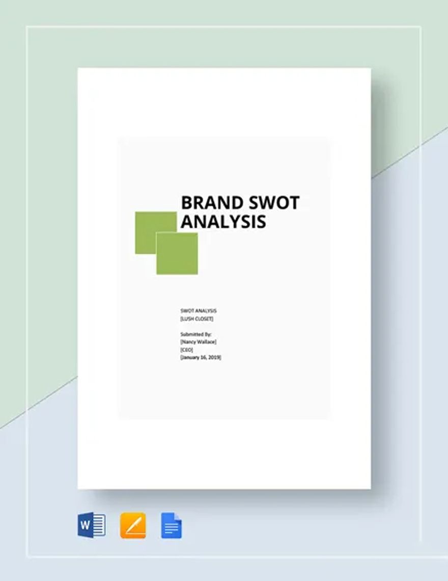 Brand SWOT Analysis Template