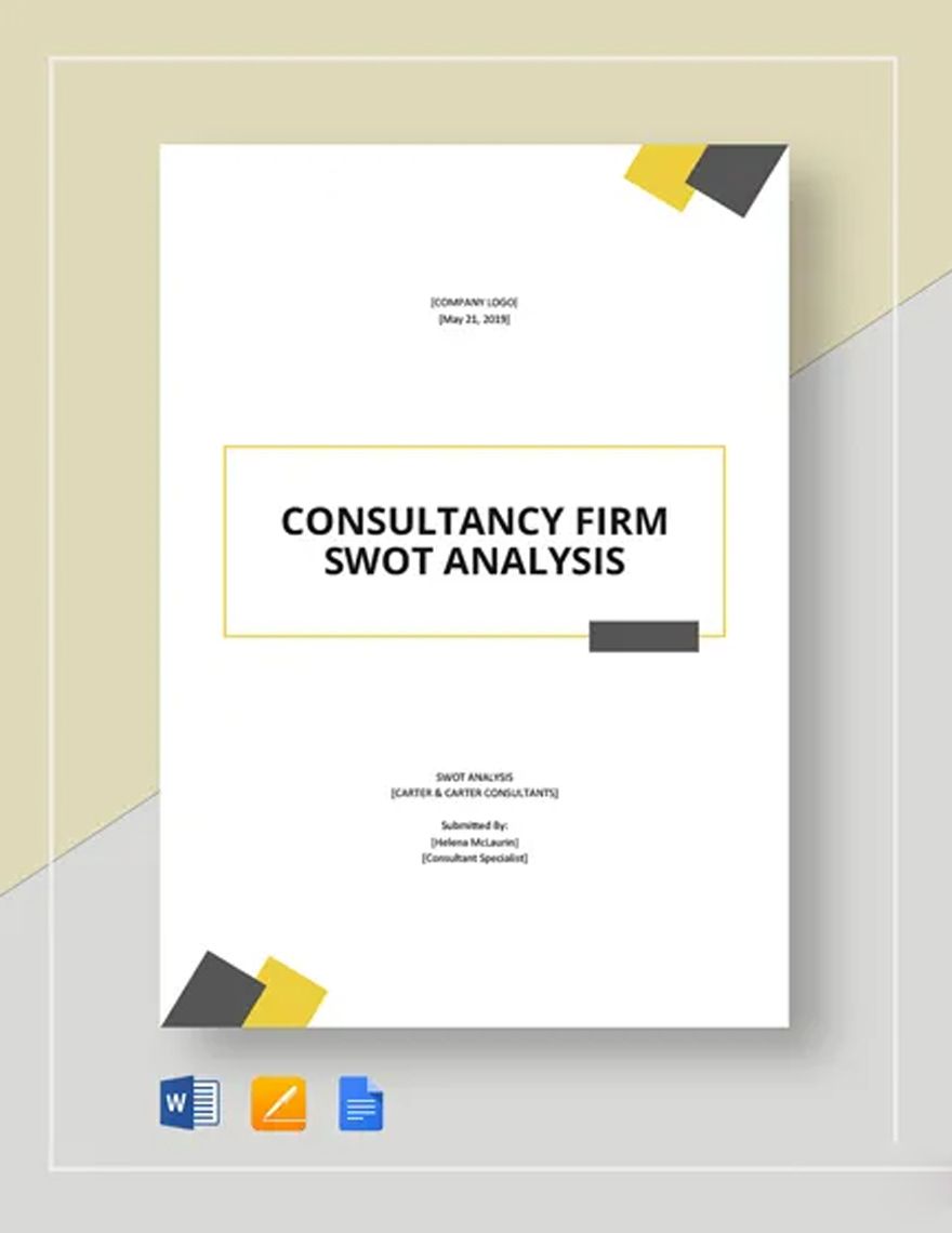 Consultancy Firm SWOT Analysis Template