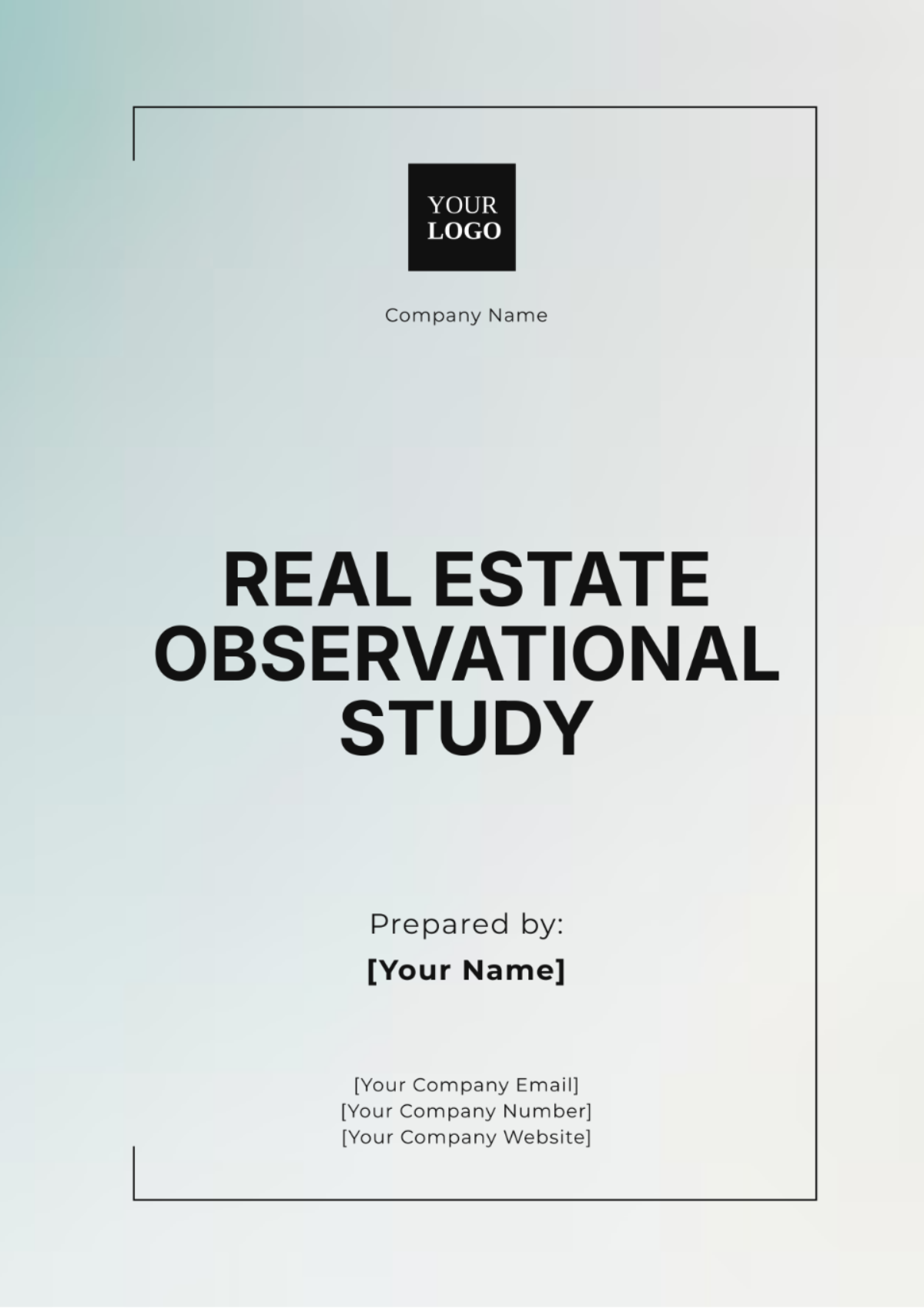 Real Estate Observational Study Template - Edit Online & Download