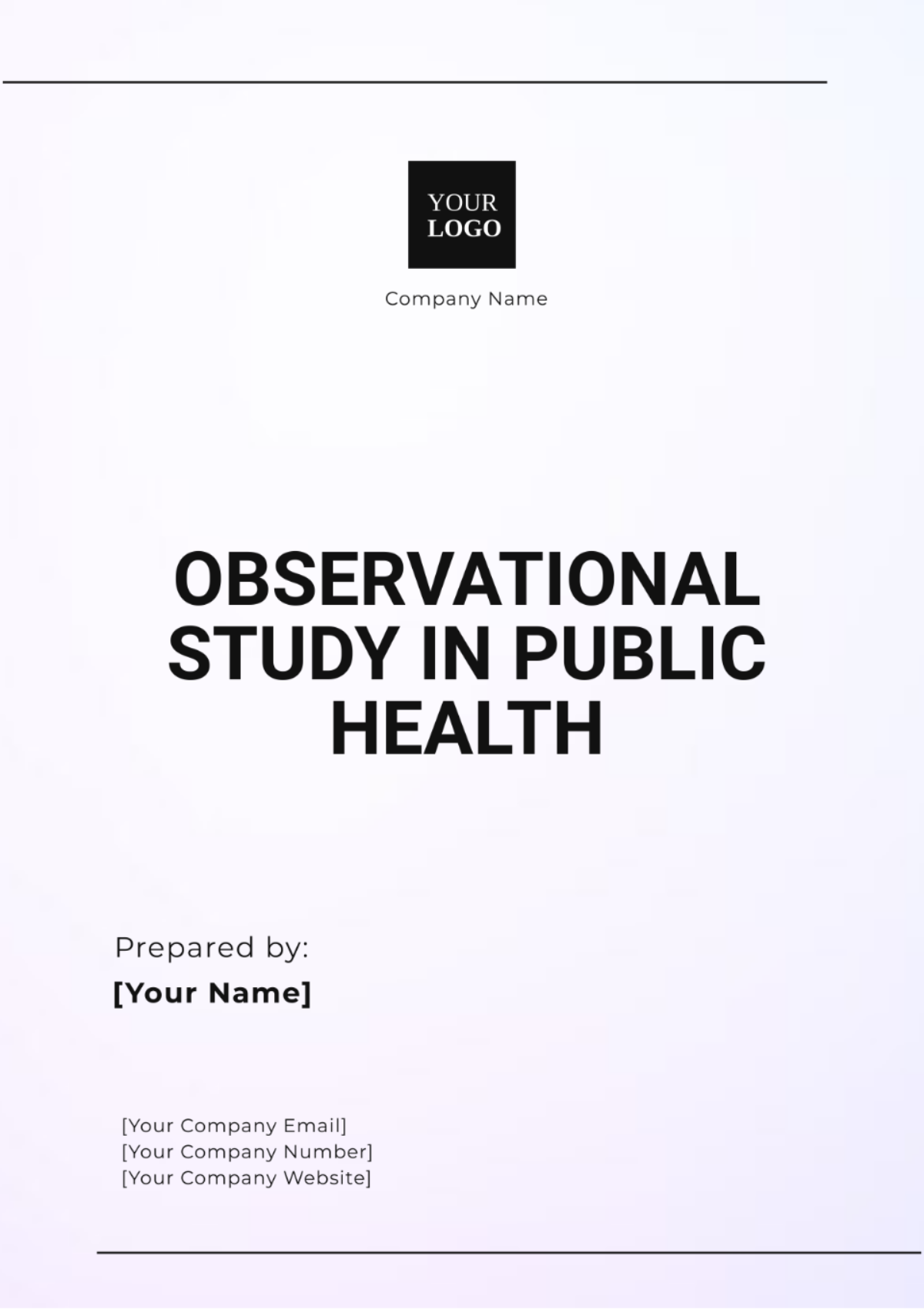 Observational Study in Public Health Template - Edit Online & Download