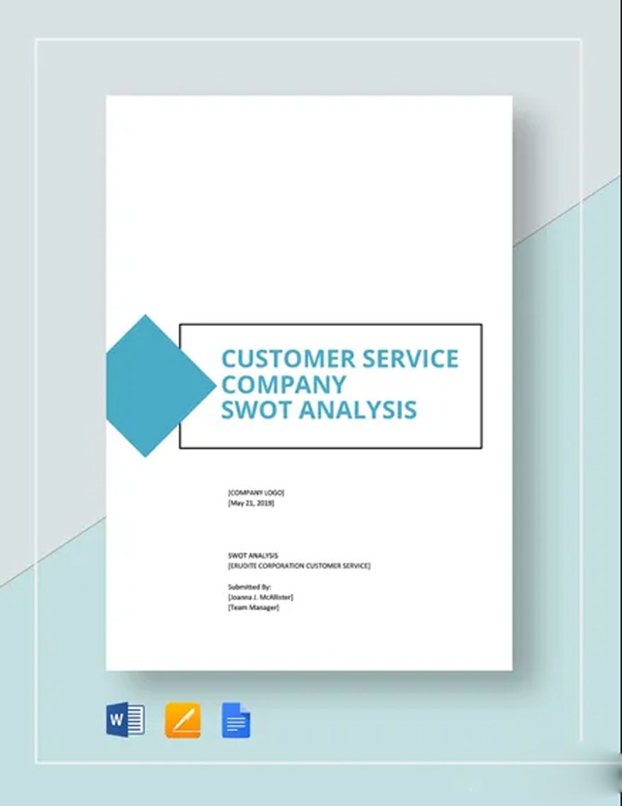 Customer Service Company SWOT Analysis Template