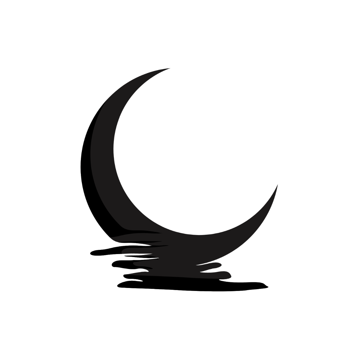 Black & White Moon Clipart - Edit Online | Template.net