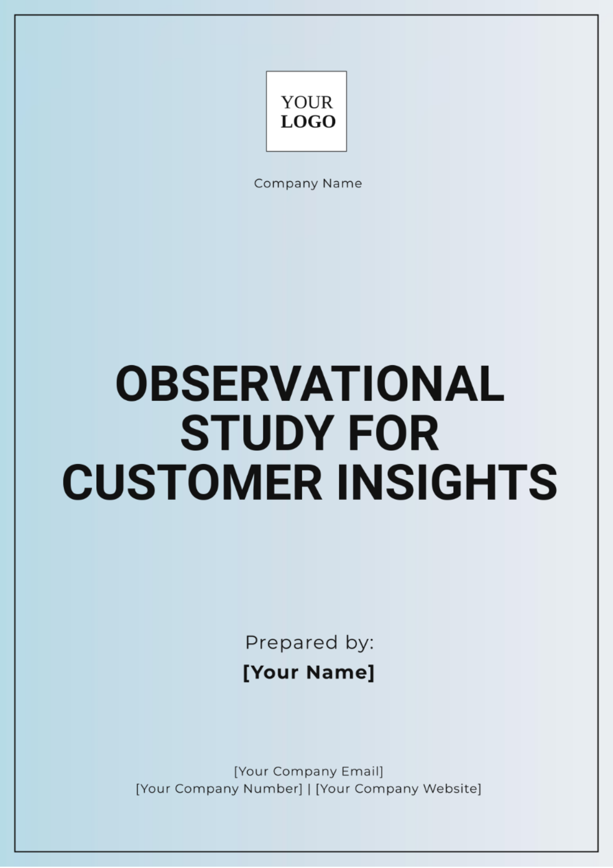 Observational Study for Customer Insights Template - Edit Online & Download