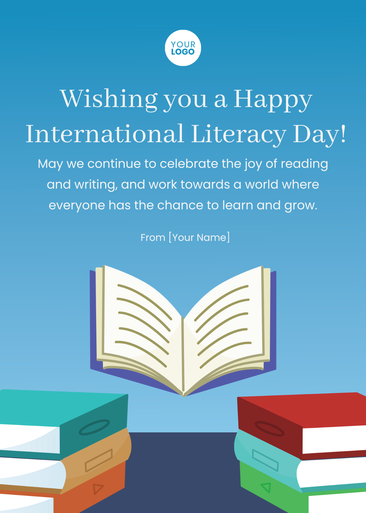 International Literacy Day Wishes Template - Edit Online & Download