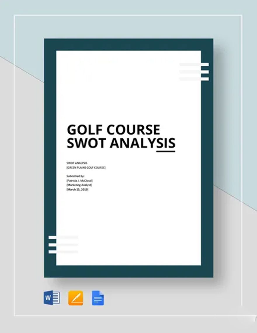 Golf Course Swot Analysis Template