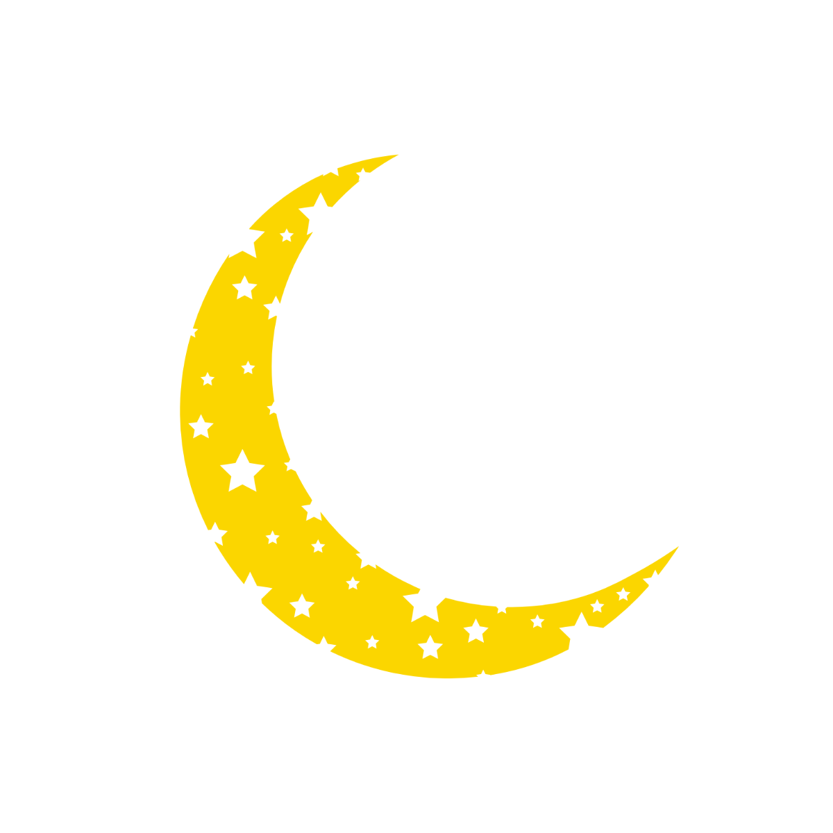 Glitter Moon Clipart