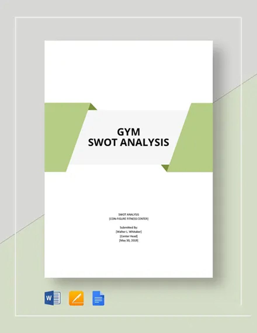 Gym SWOT Analysis Template