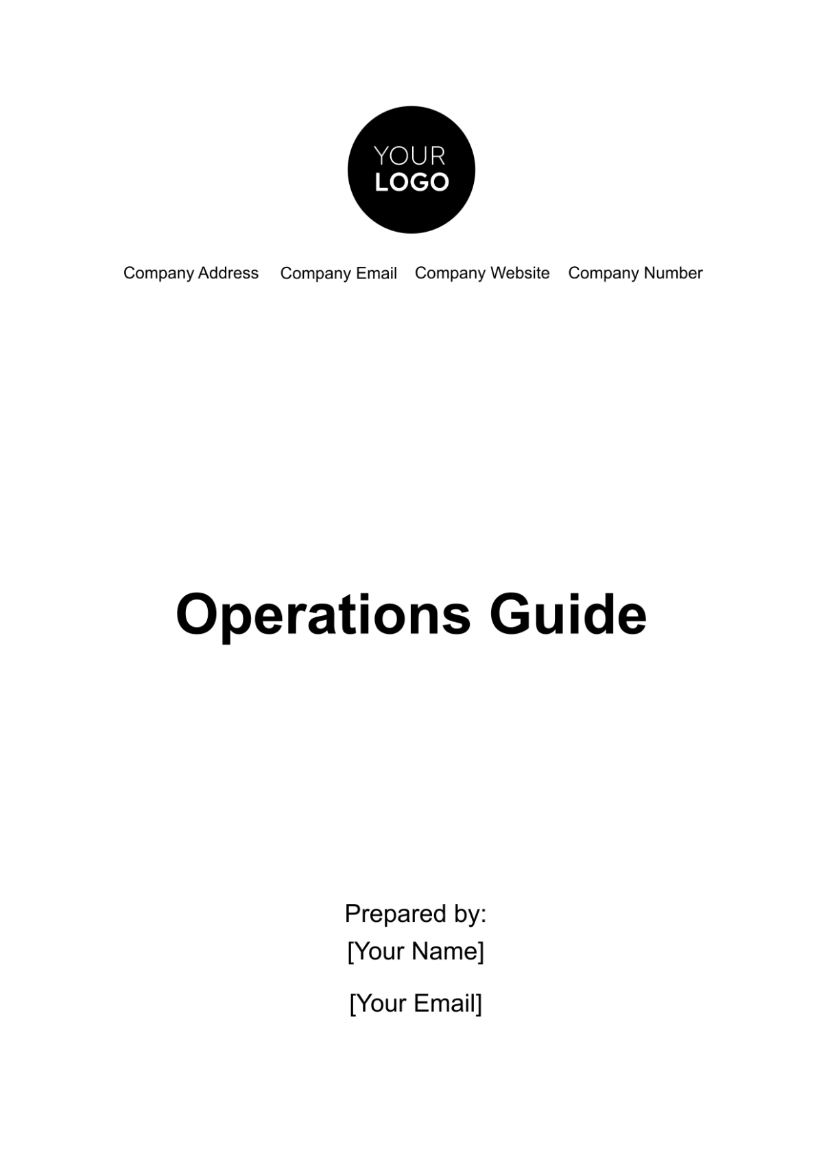 Operations Guide Template - Edit Online & Download