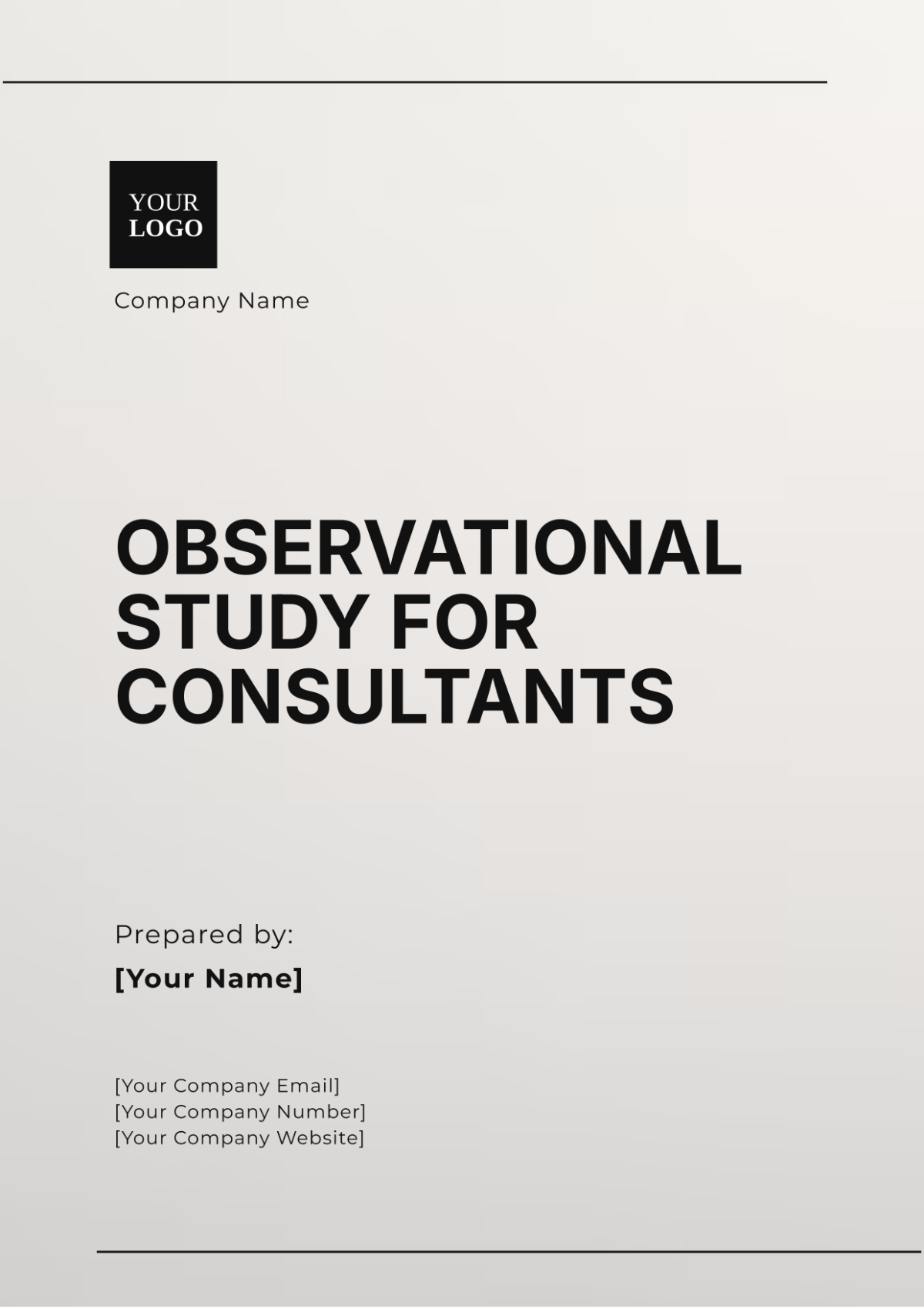 Observational Study for Consultants Template - Edit Online & Download