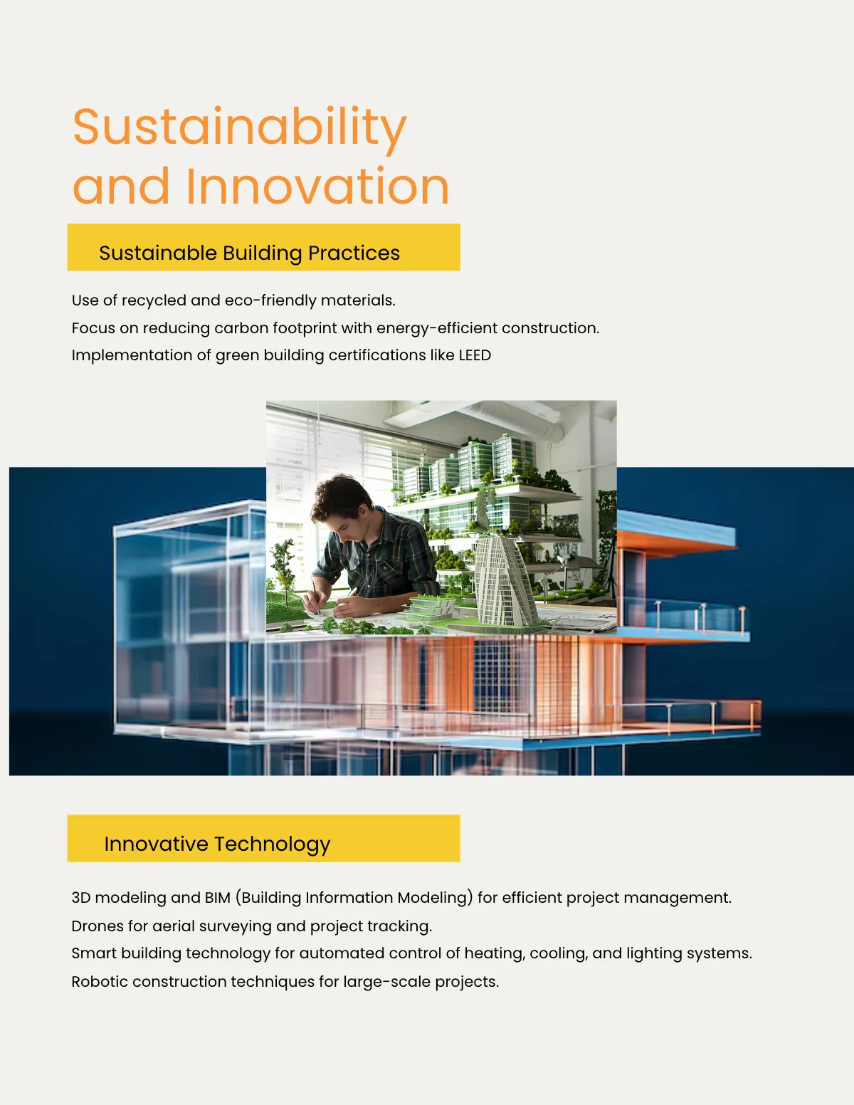 Free Construction Portfolio Template to Edit Online