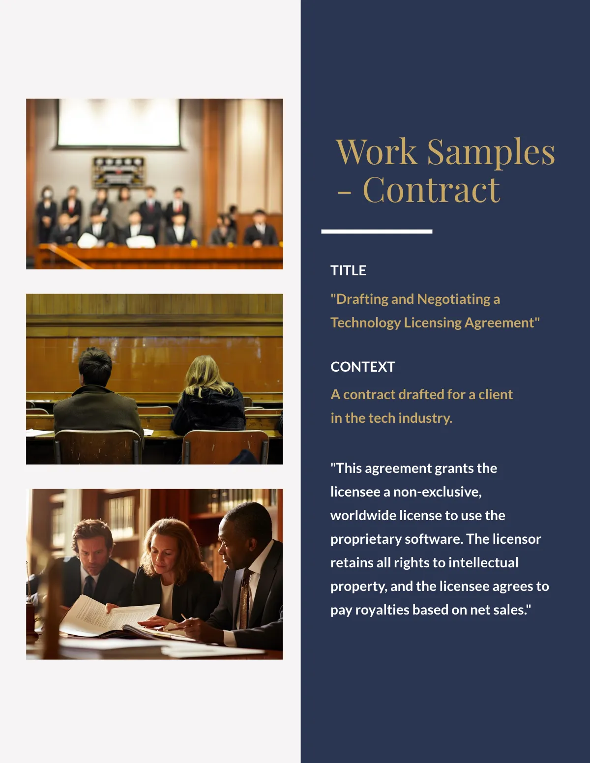 Free Legal Professional Portfolio Template to Edit Online