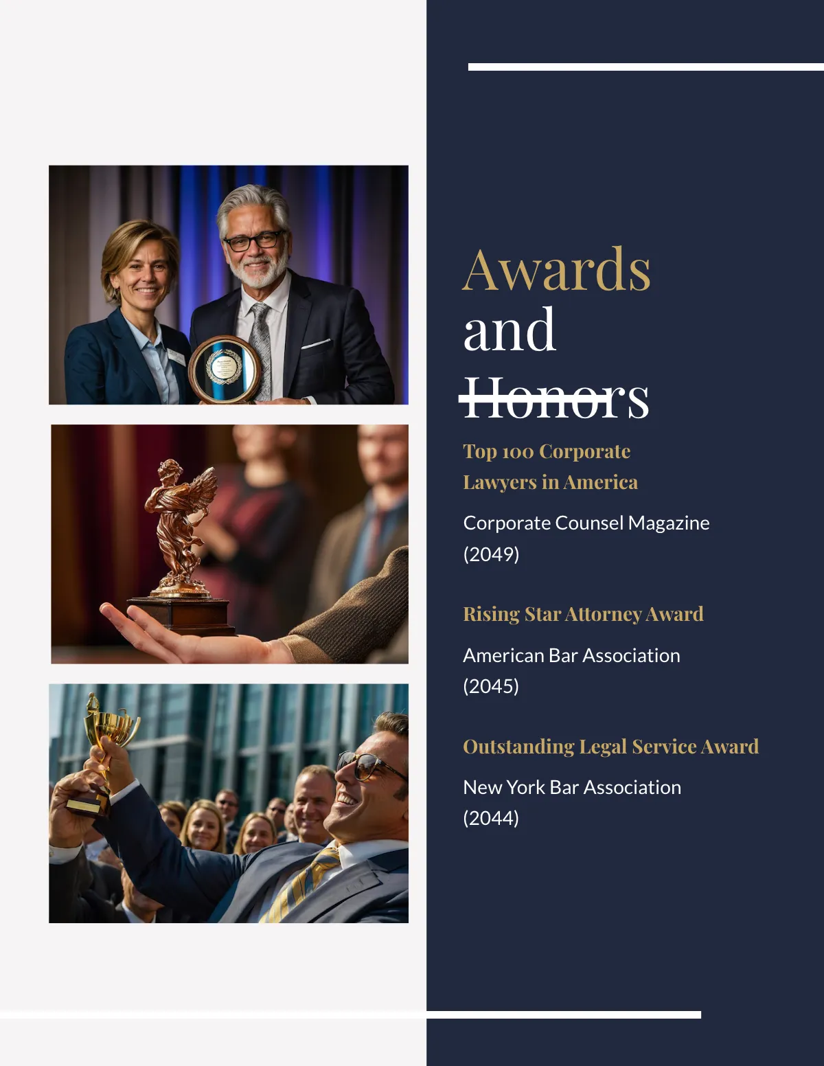 Free Legal Professional Portfolio Template to Edit Online