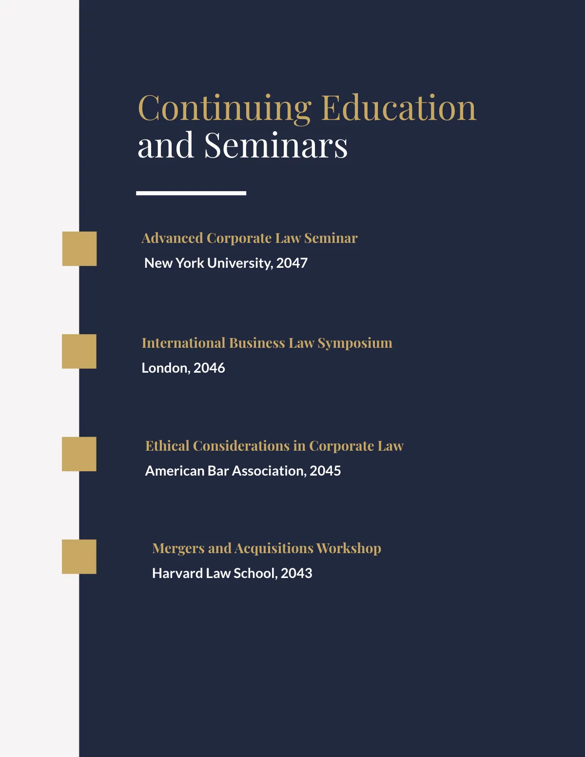 Free Legal Professional Portfolio Template to Edit Online