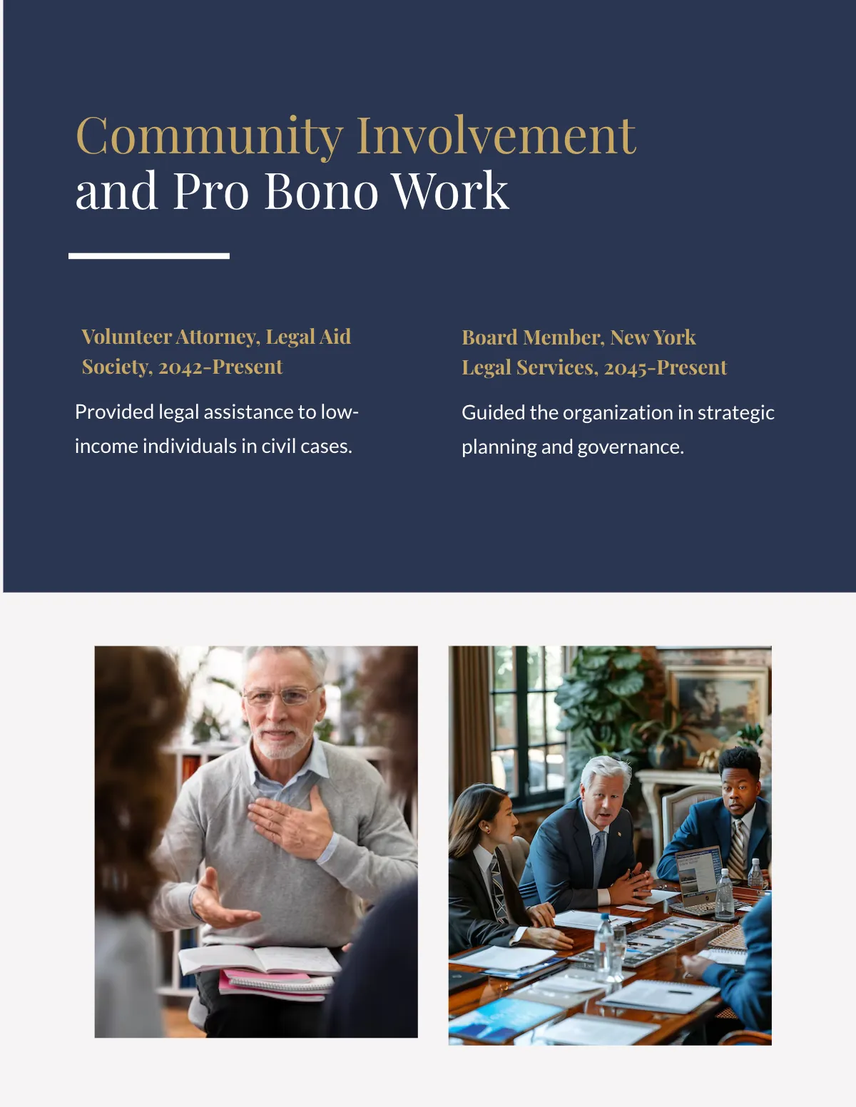 Free Legal Professional Portfolio Template to Edit Online